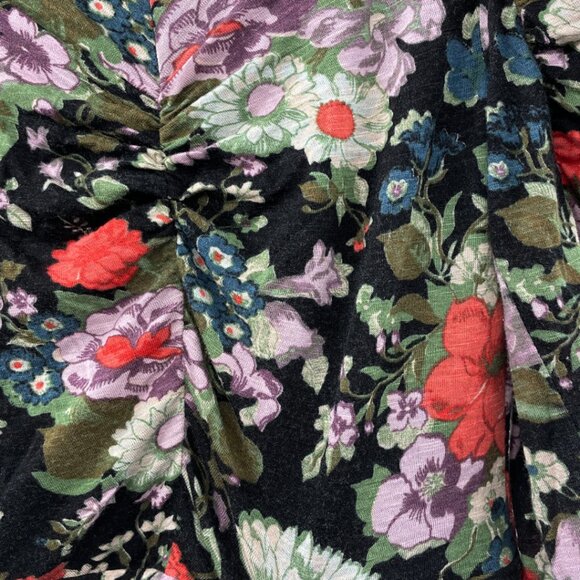 Rebecca Taylor Lua Dress 3/4 Sleeve Black Floral Jersey Women's Size - Picture 5 of 11